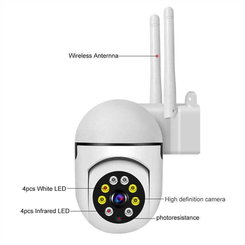 2024 New Home Outdoor Surveillance Smart Camera Color HD Night Vision Security Wireless Surveillance Factory