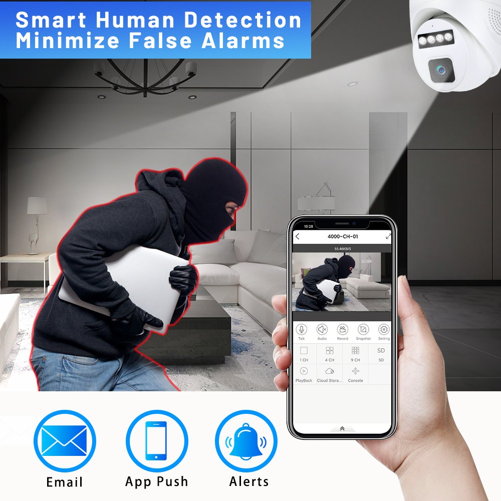 WESECUU Video Alarm System Cctv Network Poe Ip Security Camera System 4k 8MP 8CH NVR KIT