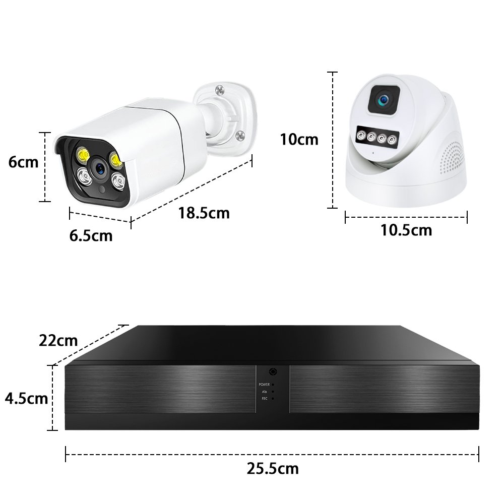 WESECUU Video Alarm System Cctv Network Poe Ip Security Camera System 4k 8MP 8CH NVR KIT