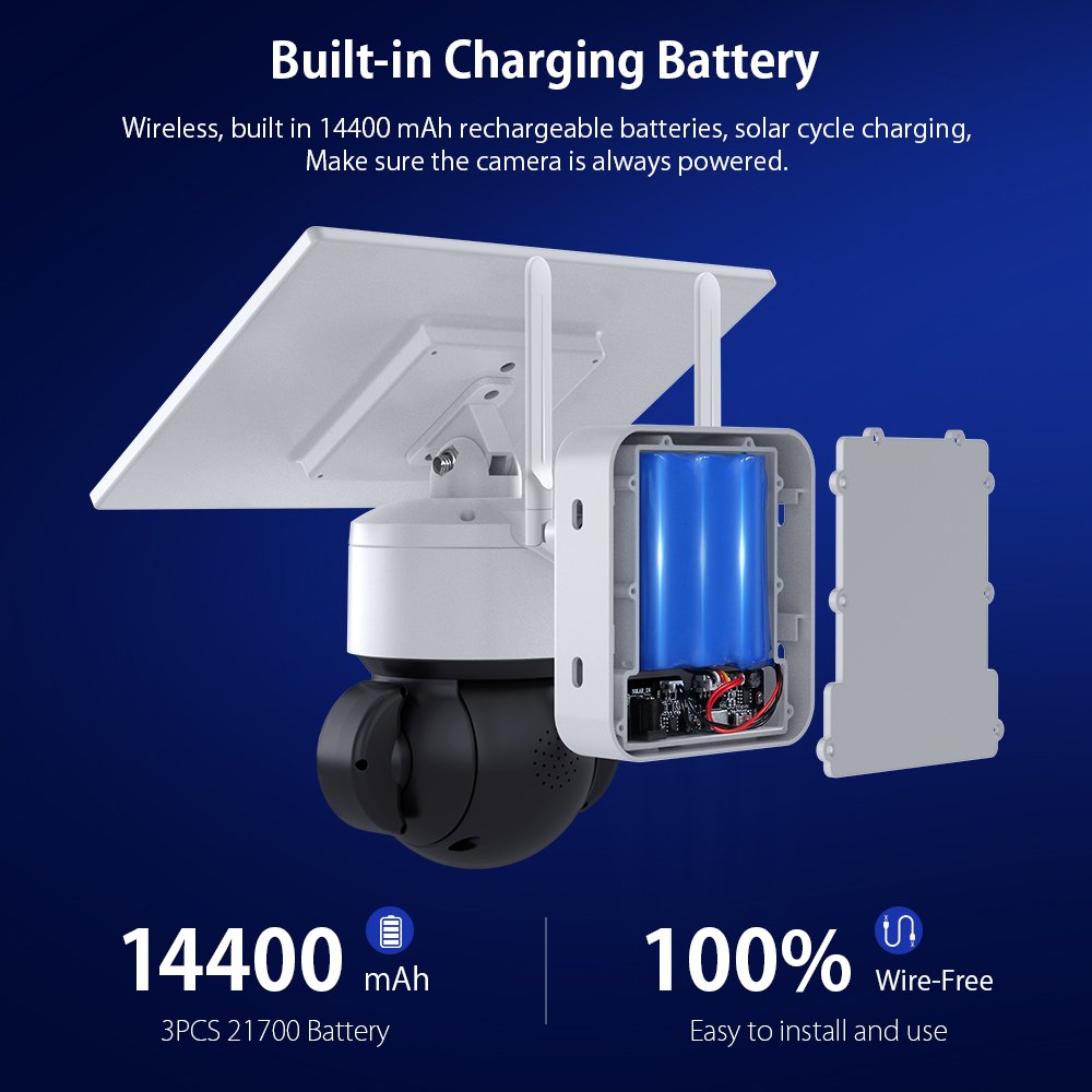 Hot Sale 4G Network Security Surveillance System Camera PTZ Wireless Outdoor Floodlight Camera Solar CCTV