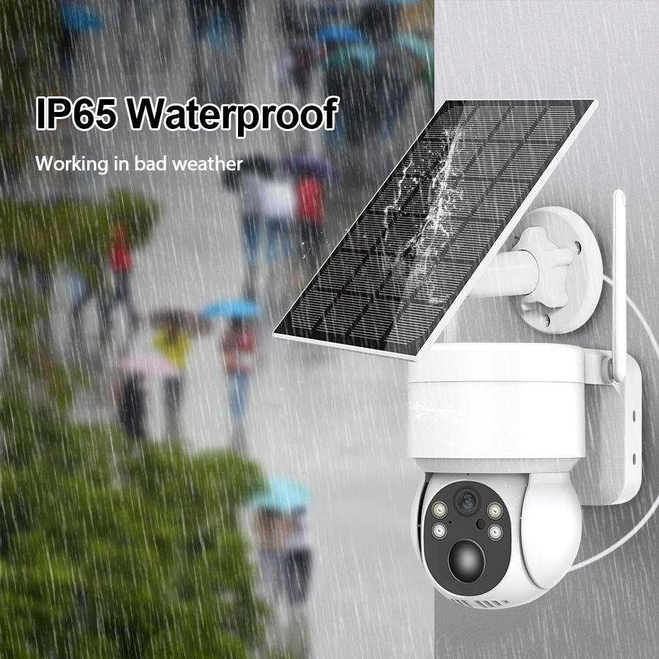 KERUI Outdoor Low Power Consumption Surveillance System Ptz 360 Panoramic Smart Security Wireless Cctv Ip Wifi Solar Camera
