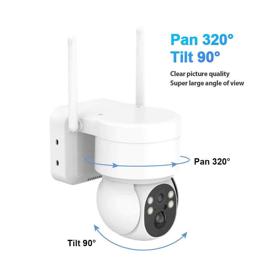 KERUI Outdoor Low Power Consumption Surveillance System Ptz 360 Panoramic Smart Security Wireless Cctv Ip Wifi Solar Camera
