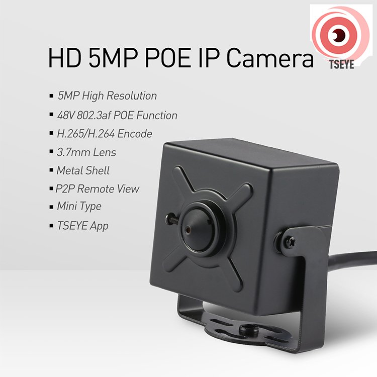 REVODATA 5MP Mini PoE IP Camera, 3.7mm Pinhole Lens Indoor Security Camera Network CCTV Surveillance (I706-2-P-TS)