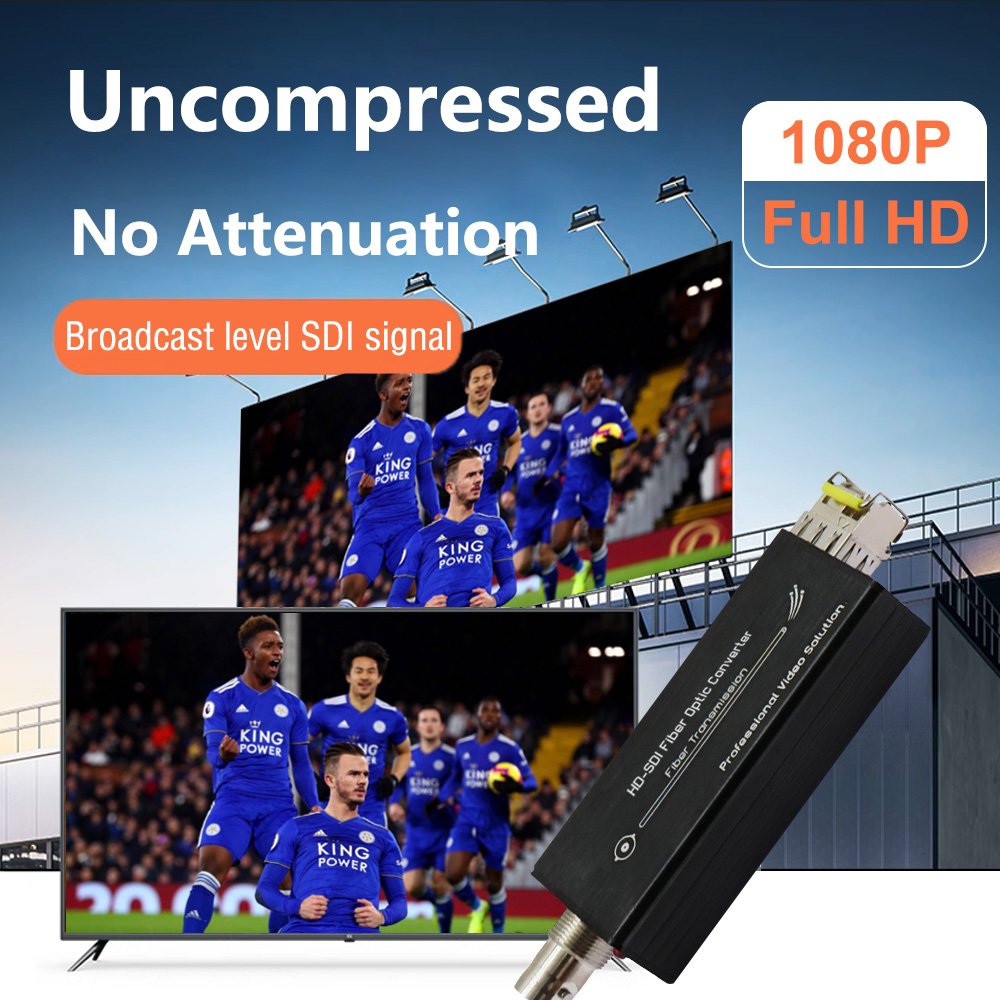 Mini HD-SDI to Fiber Optic Equipment MMF LC Fiber Converter with 550 M Simplex Fiber Optic Equipment