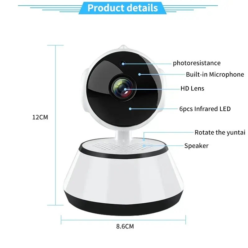 Indoor Full Hd Video Smart Wireless Wifi Home Security Surveillance System Ip Camera