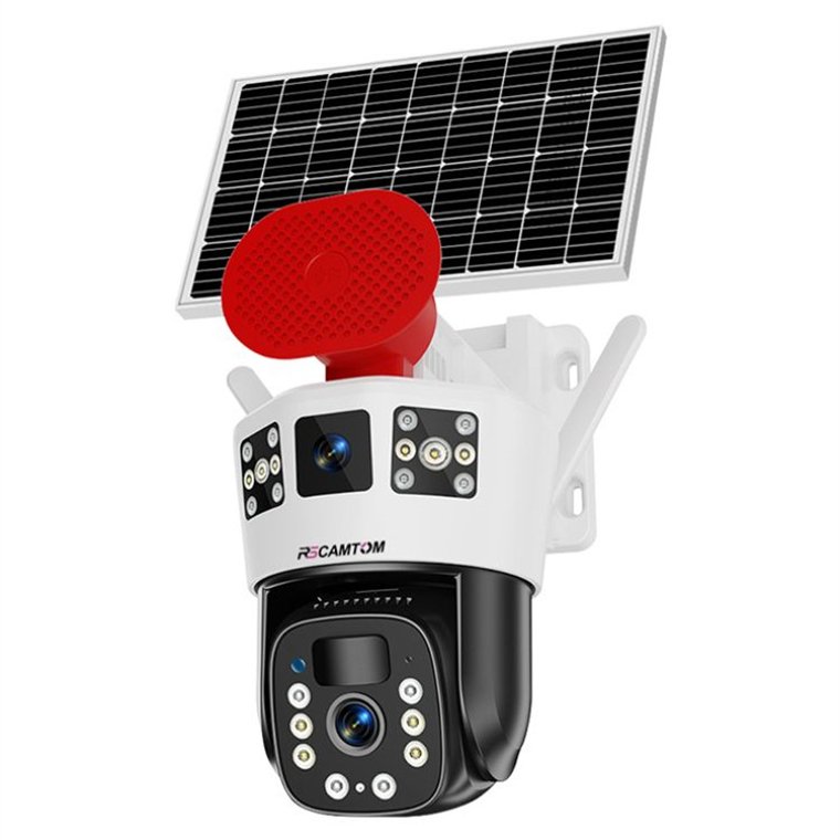 Rscamtom 4K Solar Security Camera for Home Security Surveillance Wireless Outdoor System for Solar Energy Surveillance