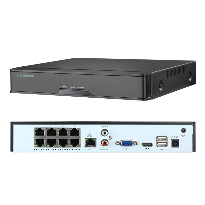 GAC-HFI-M6G-K8 Gcraftsman POE IP CCTV security NVR Camera System Outdoor Night Vision 8 Channel P2P Home Surveillance Kit APP