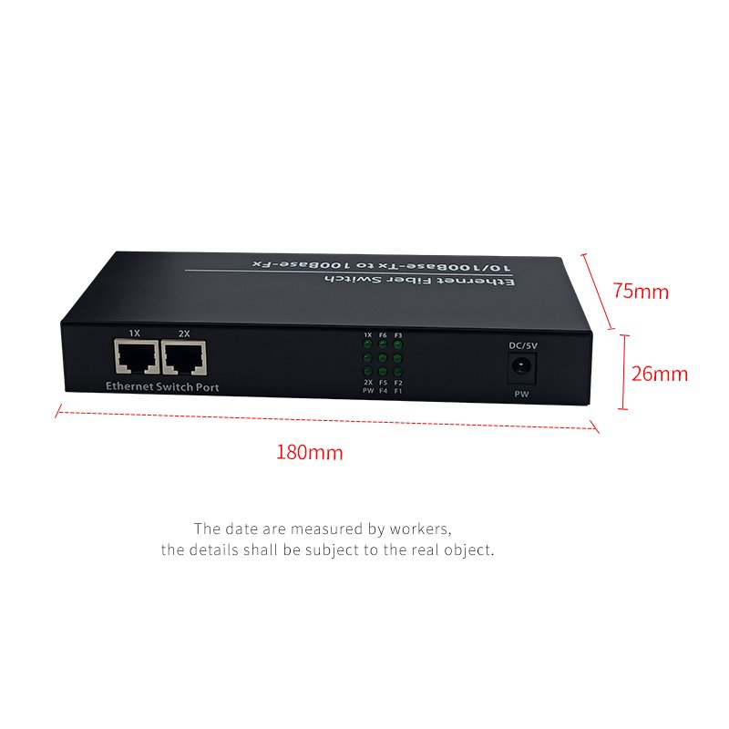 10/100M Fiber Converter 4 SC Fiber Port 2 LAN RJ45 UTP Port Duplex Fast Ethernet Fiber Optical Media Converter Switch 4F2E