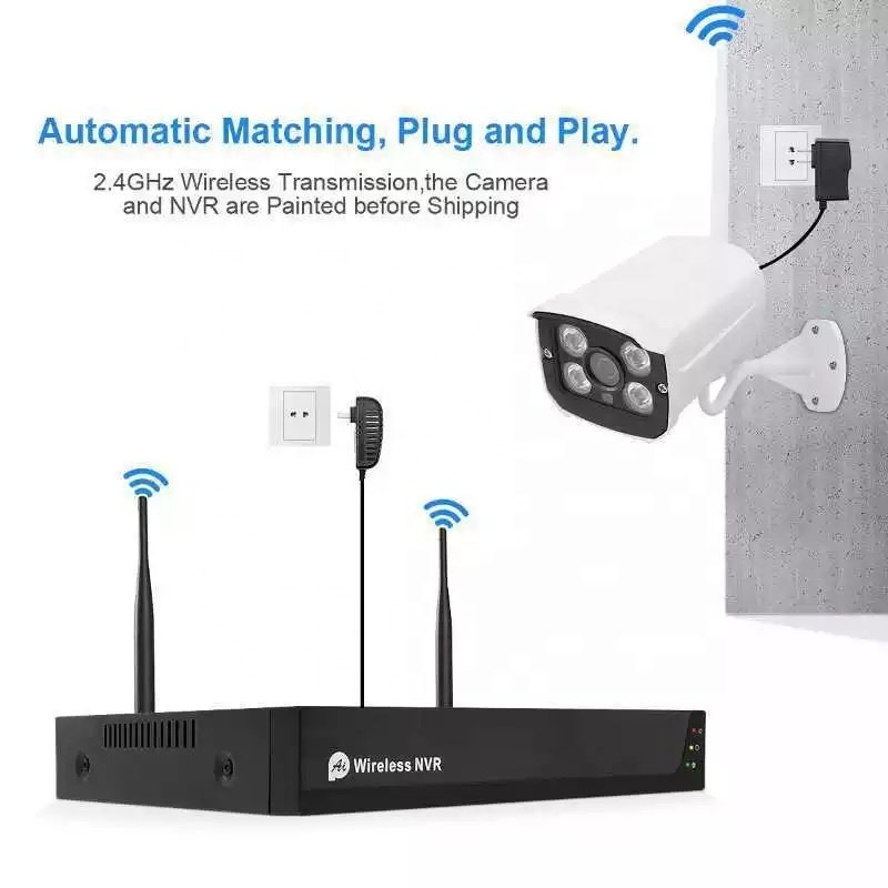 Wifi Camera Kit Video Surveillance Camera With Wifi Tuya Security Camera System 4CH Nvr Video Recorder Home Audio Video