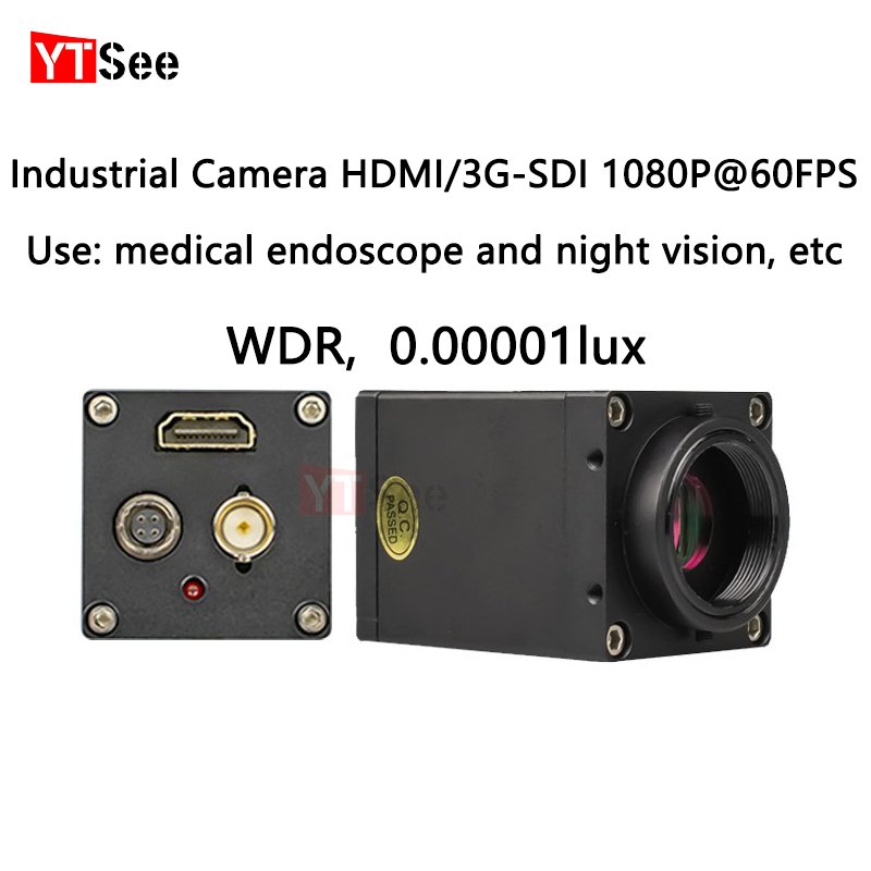 IMX385 3G-SDI/HDMI HD 1080P60FPS Industrial inspection surveillance camera Low delay camera Low light WDR night vision camera