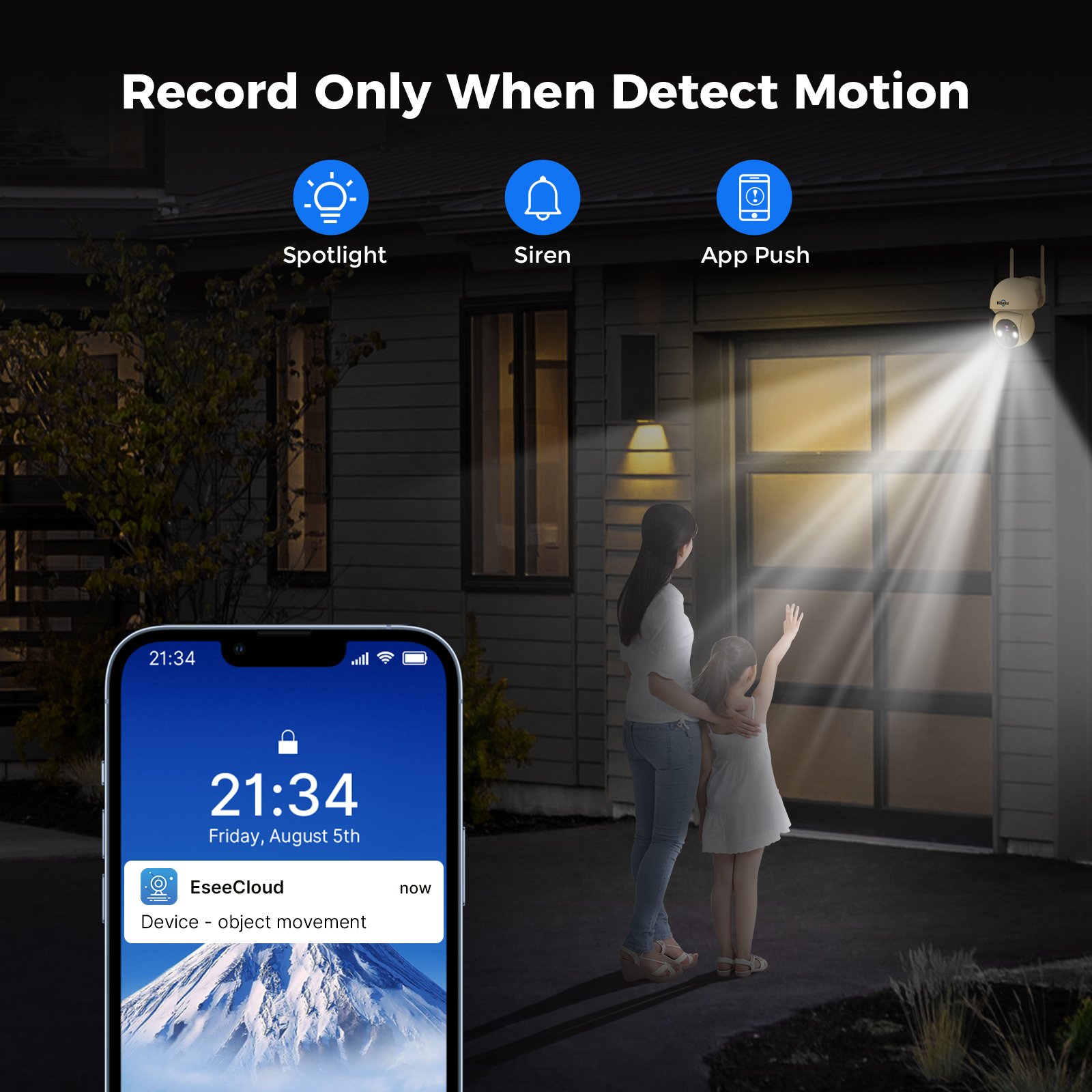 Solar Security Camera 5MP 10-In ch Monitor Ptz Outdoor Surveillance System Wireless WiFi