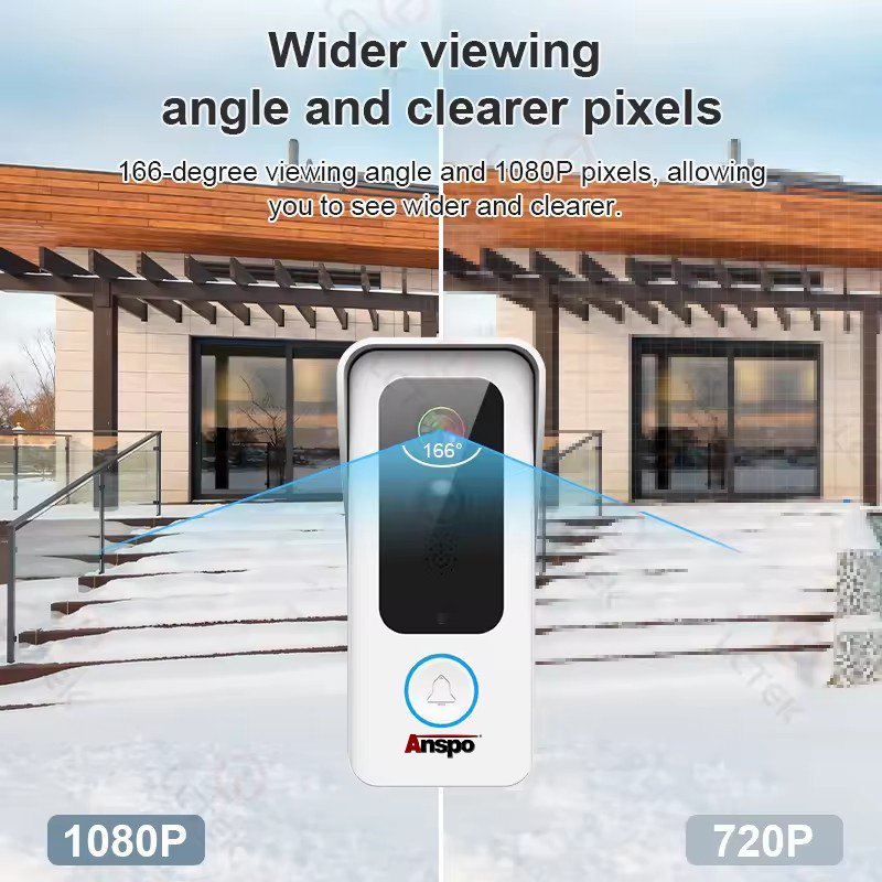 Monitor Security CCTV camera system Smart wifi battery Doorbell IP full HD 1080P network surveilla night visionnce