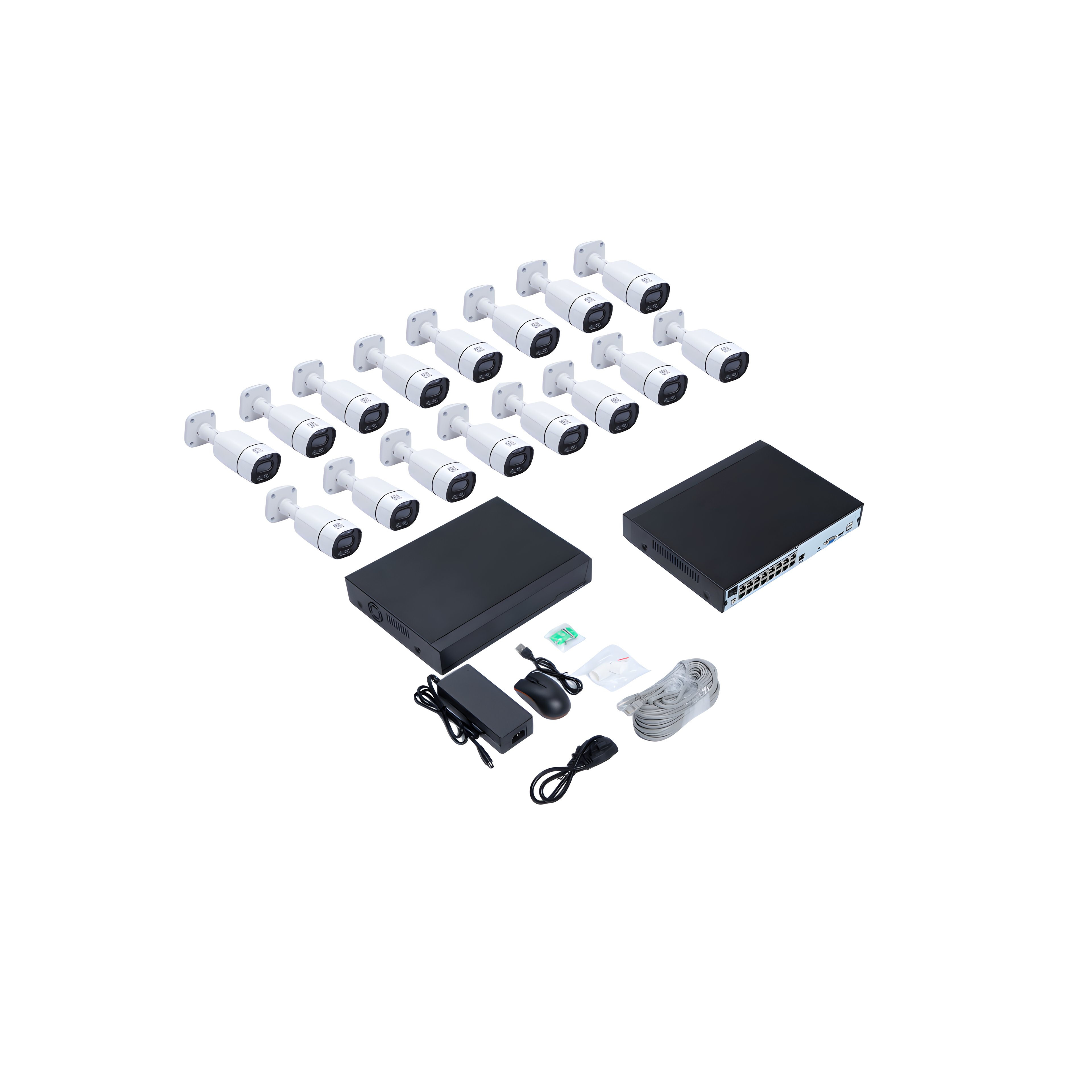 YGHT 4MP POE NVR System 16CH with Full Color Night Vision Humanoid Detection H.265+ IP66 Outdoor