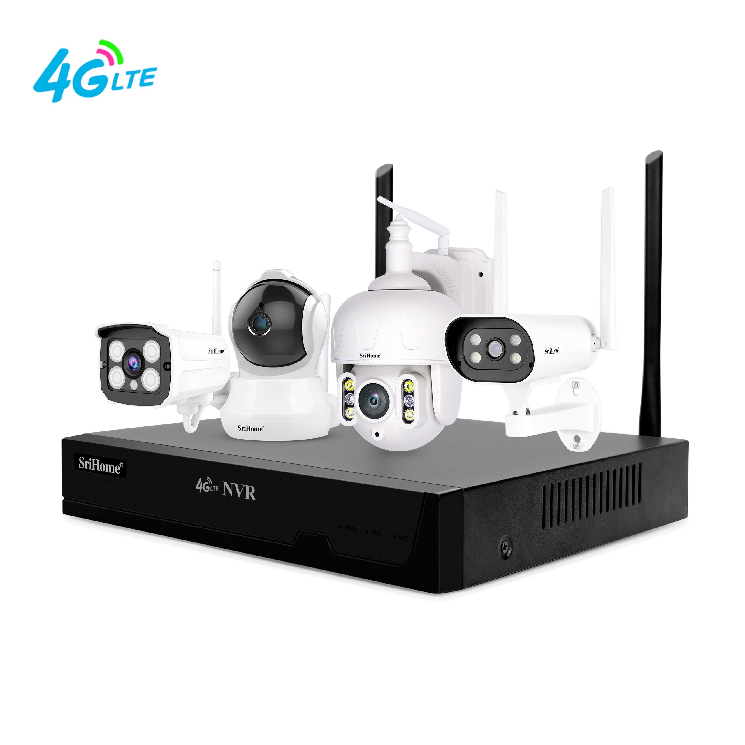 Srihome 16 Port 4K PoE Network Video Recorder NVR Support 4K/2K/8MP/5MP/3MP/1080P PoE Camera Free Remote Access Motion Alarm