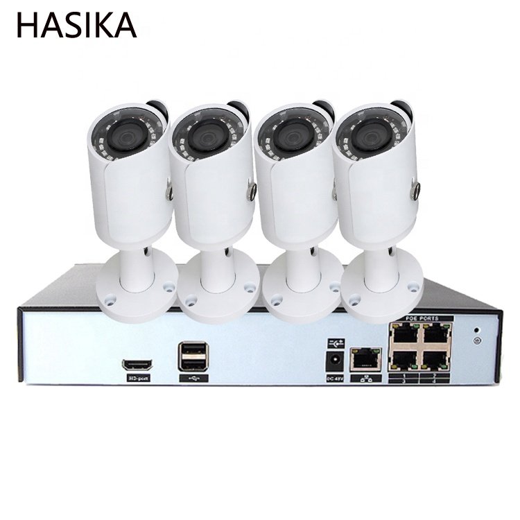 4 Channel 4.0mp POE camera set HD IP Bullet Home CCTV Video Surveillance 4ch ip camera system kits