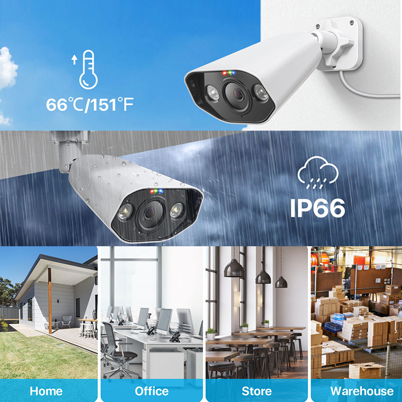 Human Detection 8ch 5mp Ai Human Outdoor Camera Kit Full Color Night Vision Surveillance NVR Camera System