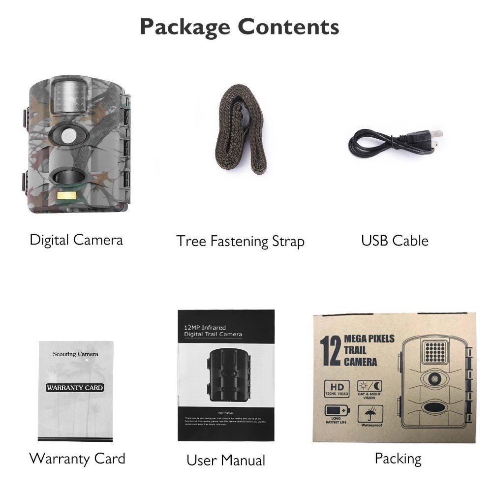 1080P Hunting Camera IR Night Vision Forest Farm Security Camera for Outdoor Surveillance