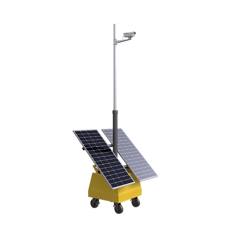 solar panel mobile surveillance system trailer 14.1Vdc solar cctv camera trailer solar wind generator trailer
