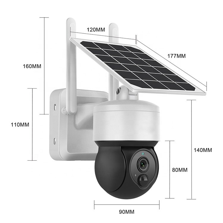 Ubox 4G Wifi 4mp With Solar Panel Security System Waterproof Ip66 Colorful Night Ptz Surveillance Cctv Camera 4g