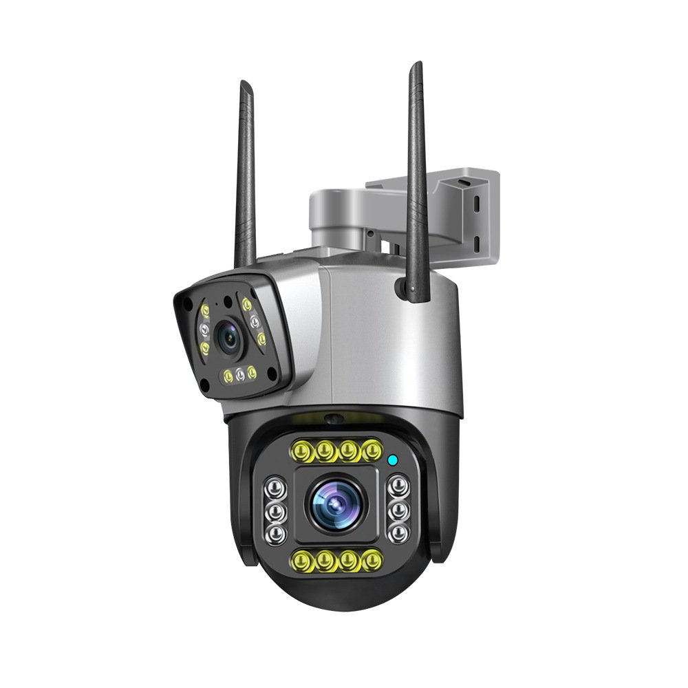 Long video 2MP+2MP 60W 30AH Dual Lens Wifi CCTV 4G Outdoor Street Solar Security System PTZ Surveillance CCTV Camera kit