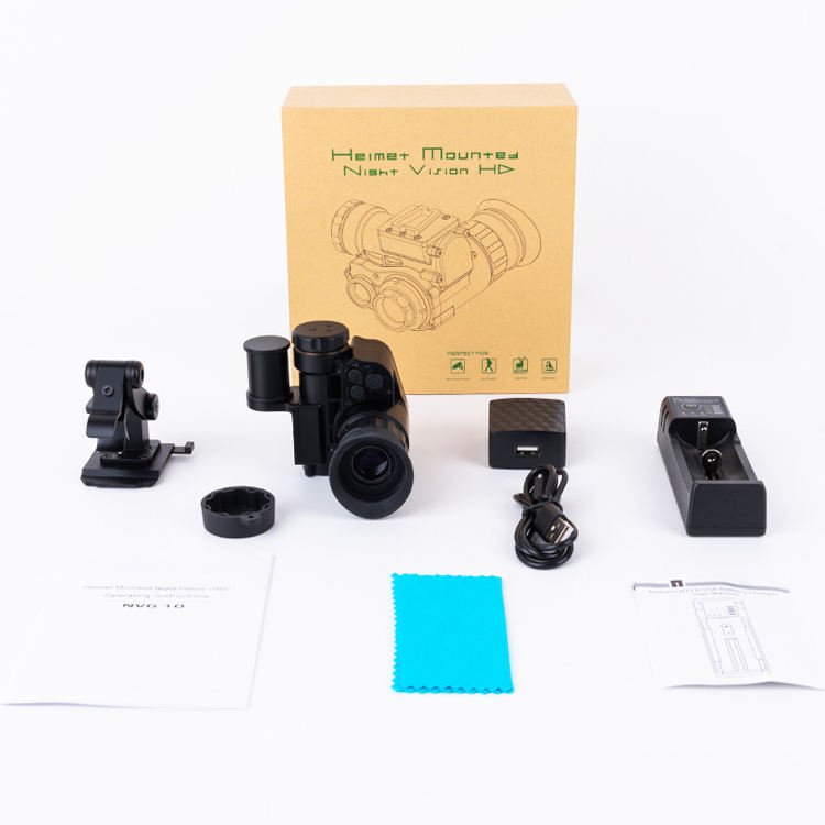LUXUN Tactical Optical Scope NVG10 Helmet Night Vision Goggles Monocular with Head Helmet WiFi APP Network Video Cameras