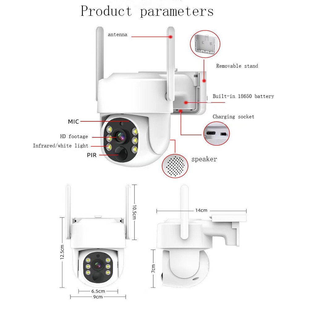 Factory wholesale 4MP wifi Low Power camera Wireless Battery camera APP Eseecloud battery battery camera wifi solar