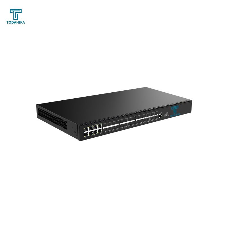Rack-mount 4 x 1G 2.5G 10G SFP+ 8 x Gigabit Combo(RJ45 SFP) 16 x Gigabit SFP Layer2+ Managed Ethernet Switch