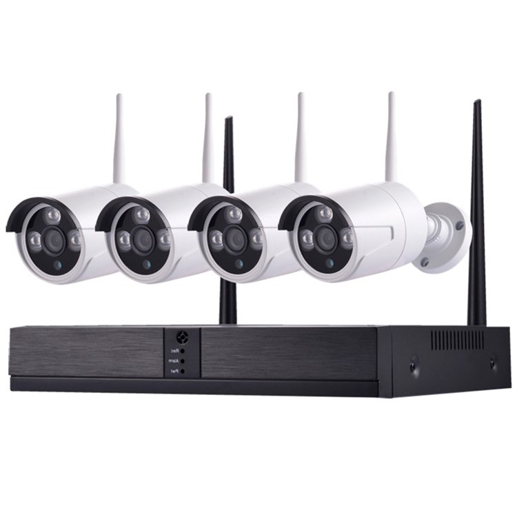 Qearim Surveillance Security System Hd diy security camera kit Wireless P2p Camera outdoor 4 CH Wifi 1080p Xmeye Nvr Kit
