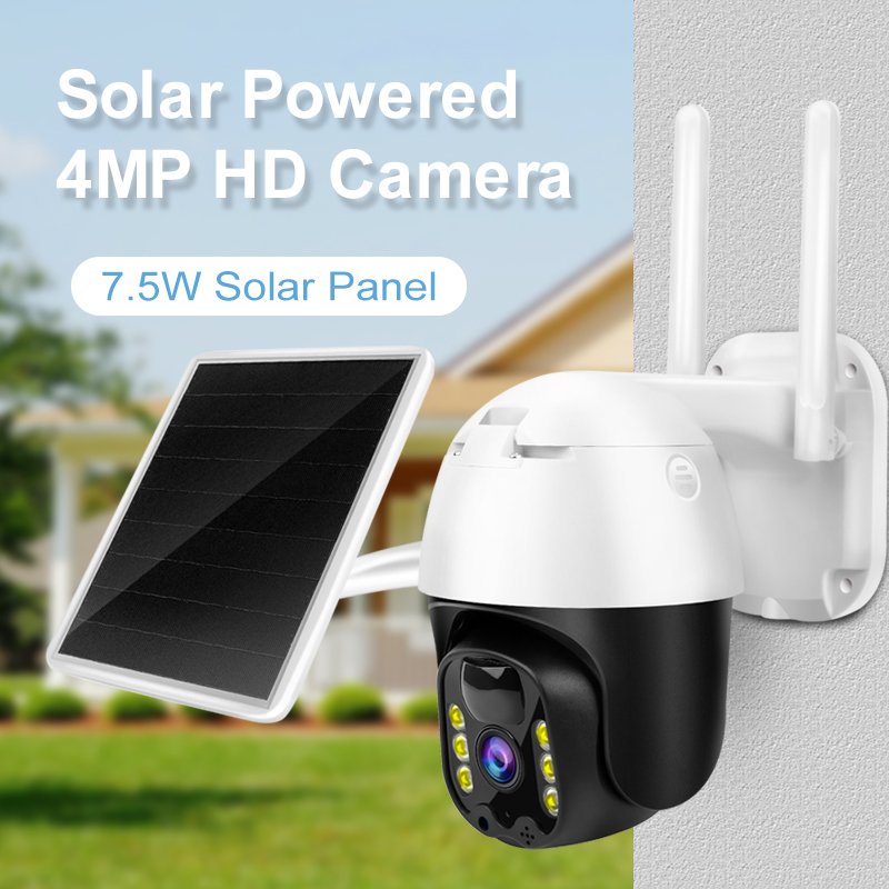 WESECUU wireless ptz 4g sim card wifi ip indoor outdoor cctv solar surveillance camera system for home security