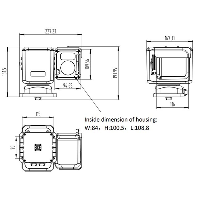 factory price Vehicle-mounted PTZ Shipboard pan/tilt surveillance systems pan ilt zoom controller