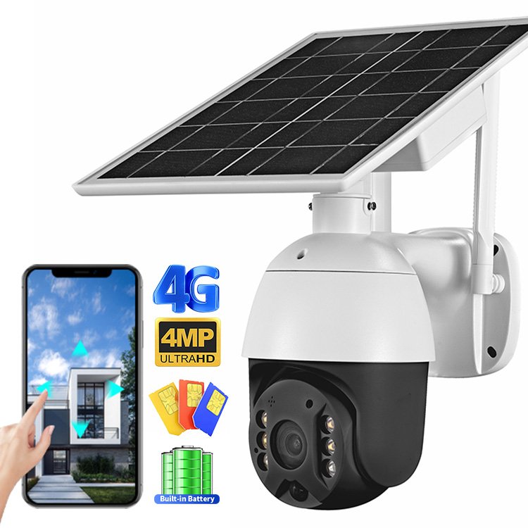 LEVOFAST Tuya Smart Solar Camera Waterproof CCTV 4G Sim Card Security Solar PTZ Camera 2MP Ubox Wifi IP Camera 18650 Batteries