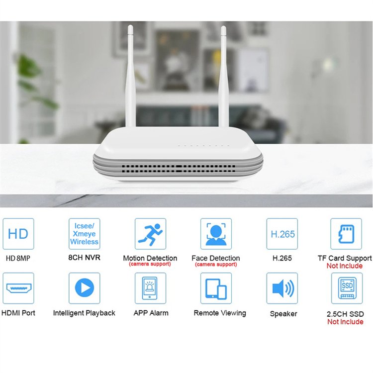 Rscamtom ICsee NVR Kit for Traffic Surveillance AI Wifi System for Commercial Monitoring System