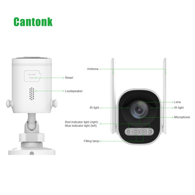 CANTONK NEW 2PCS 1080P HD CCTV SURVEILLANCE CAMERA 100FT EXIR NIGHT VISION 8CH 5MP 5 IN 1 NVR SECURITY CAMERA SYSTEM