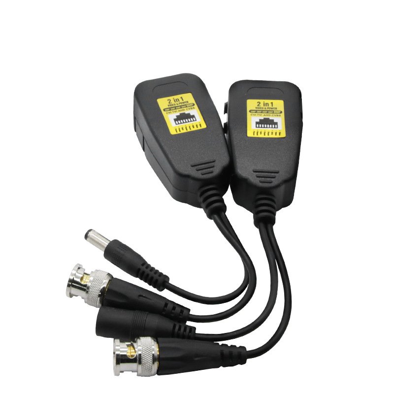 Factory Price 300M CCTV Balun Bnc Converter 2 In 1 HD Video Balun 8MP Rj45