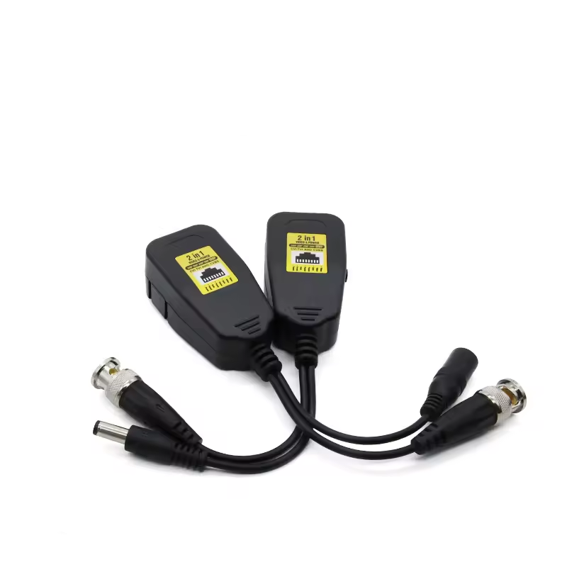Factory Price 300M CCTV Balun Bnc Converter 2 In 1 HD Video Balun 8MP Rj45