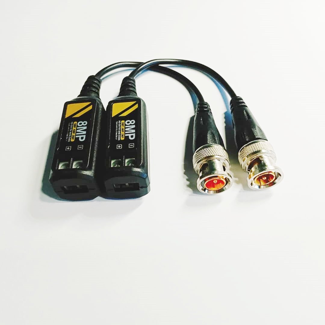 High quality 4K BNC connector high frequency signal channel 8mp video balun for cctv