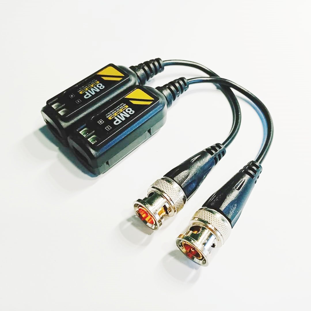 High quality 4K BNC connector high frequency signal channel 8mp video balun for cctv