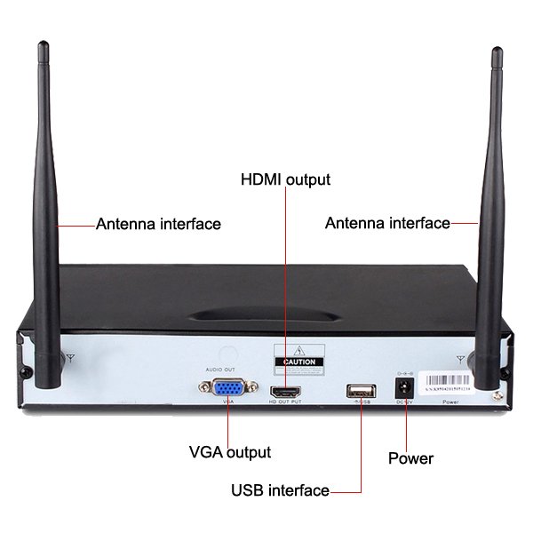 8CH 1080P HD WiFi Security Camera System Wireless CCTV Camera NVR Surveillance System Plug and Play