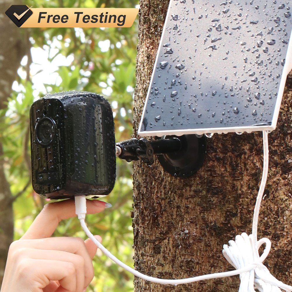 Tecdeft solar powered cctv camera outdoor Cmos Sensor Micro Sd Card Full Hd Motion Detection WIFI 2MP 1080P cctv solar panel