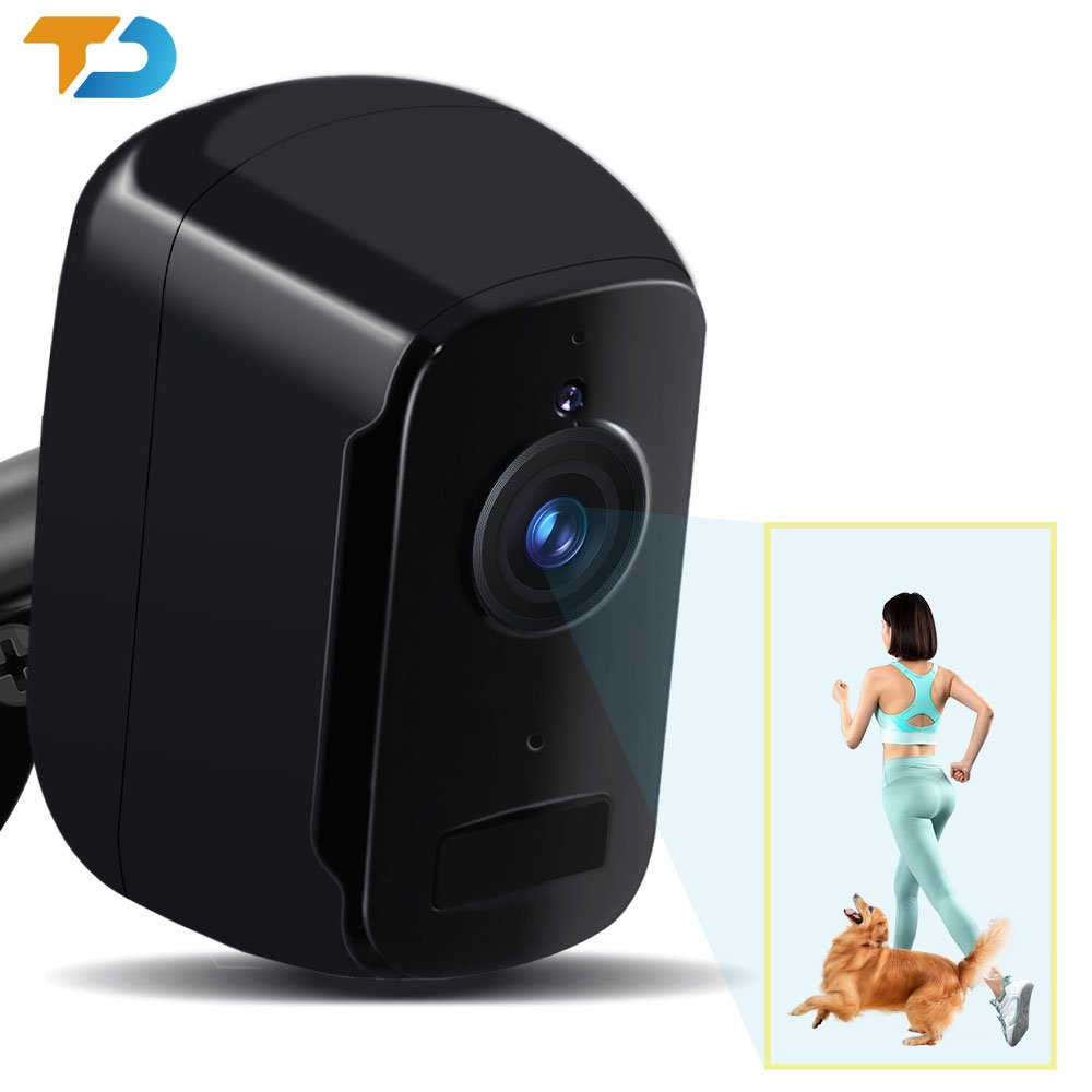 Tecdeft solar powered cctv camera outdoor Cmos Sensor Micro Sd Card Full Hd Motion Detection WIFI 2MP 1080P cctv solar panel