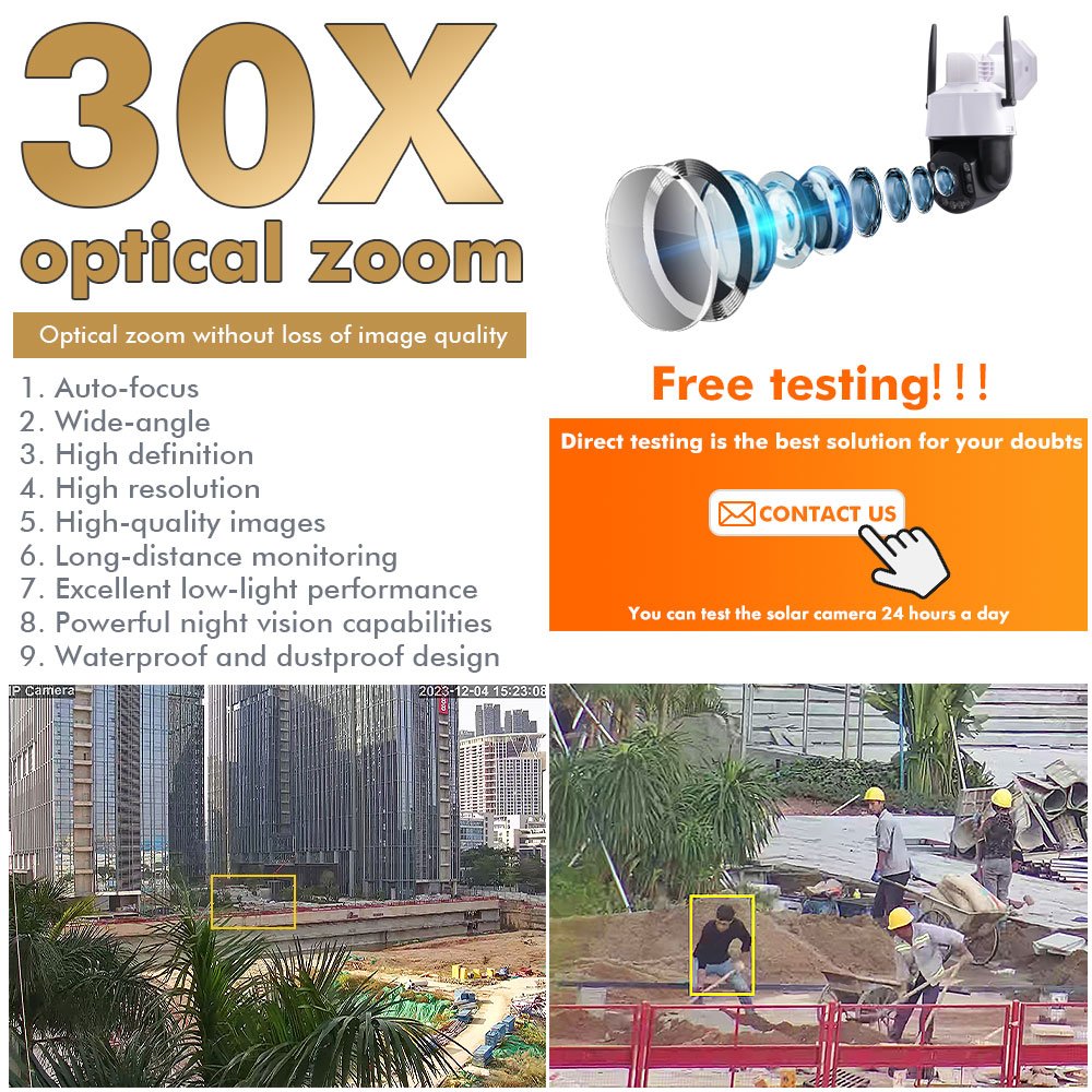 TecDeft solar 4g sim security camera outdoor LTE Cmos Sensor PTZ 30x optical zoom farm 5MP wifi solar cctv camera with sim card
