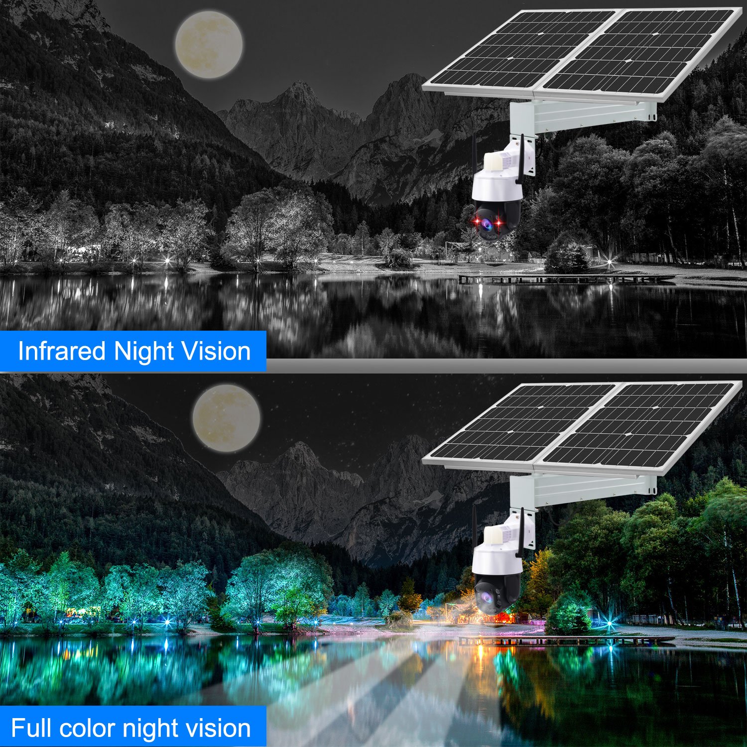 TecDeft solar 4g sim security camera outdoor LTE Cmos Sensor PTZ 30x optical zoom farm 5MP wifi solar cctv camera with sim card