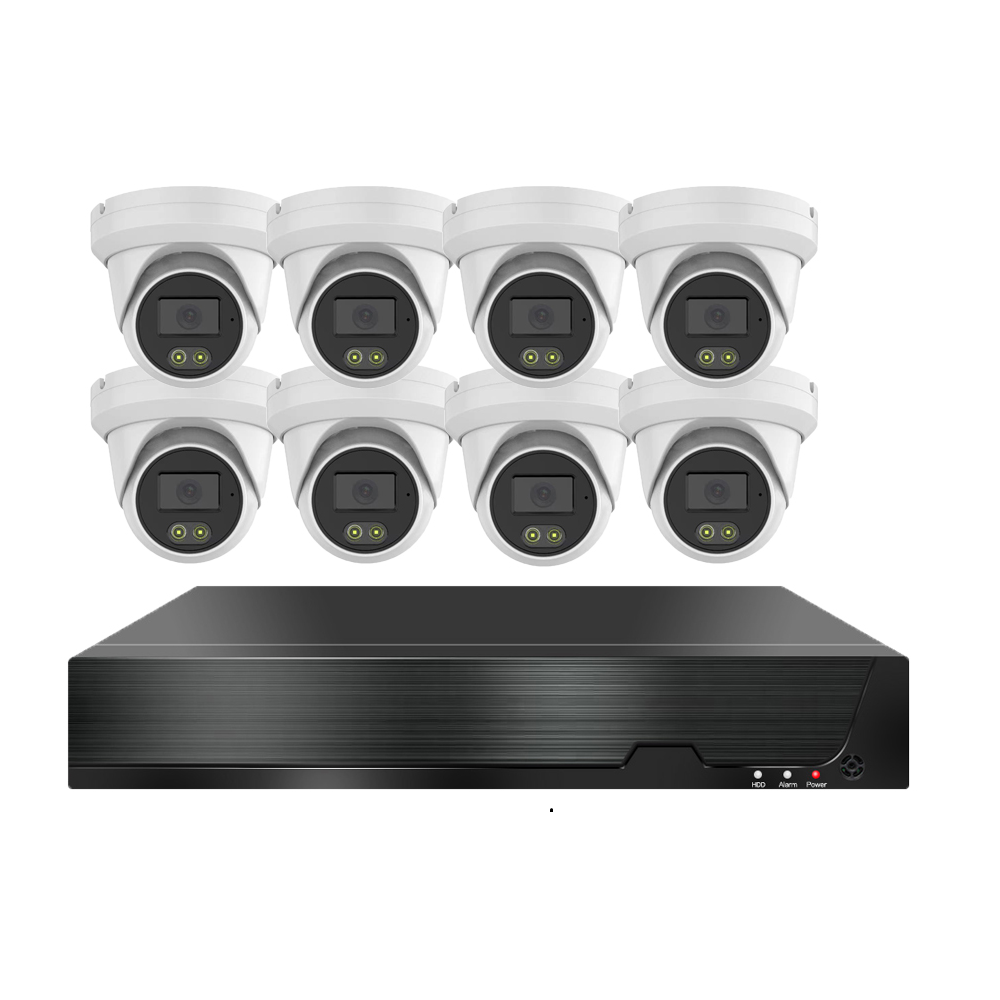 Bosesh 5MP/8MP Bullet Dome Camera Kit Two Way Audio Outdoor Security 4CH NVR 30m Cable Video Recorder CCVT Surveillance System
