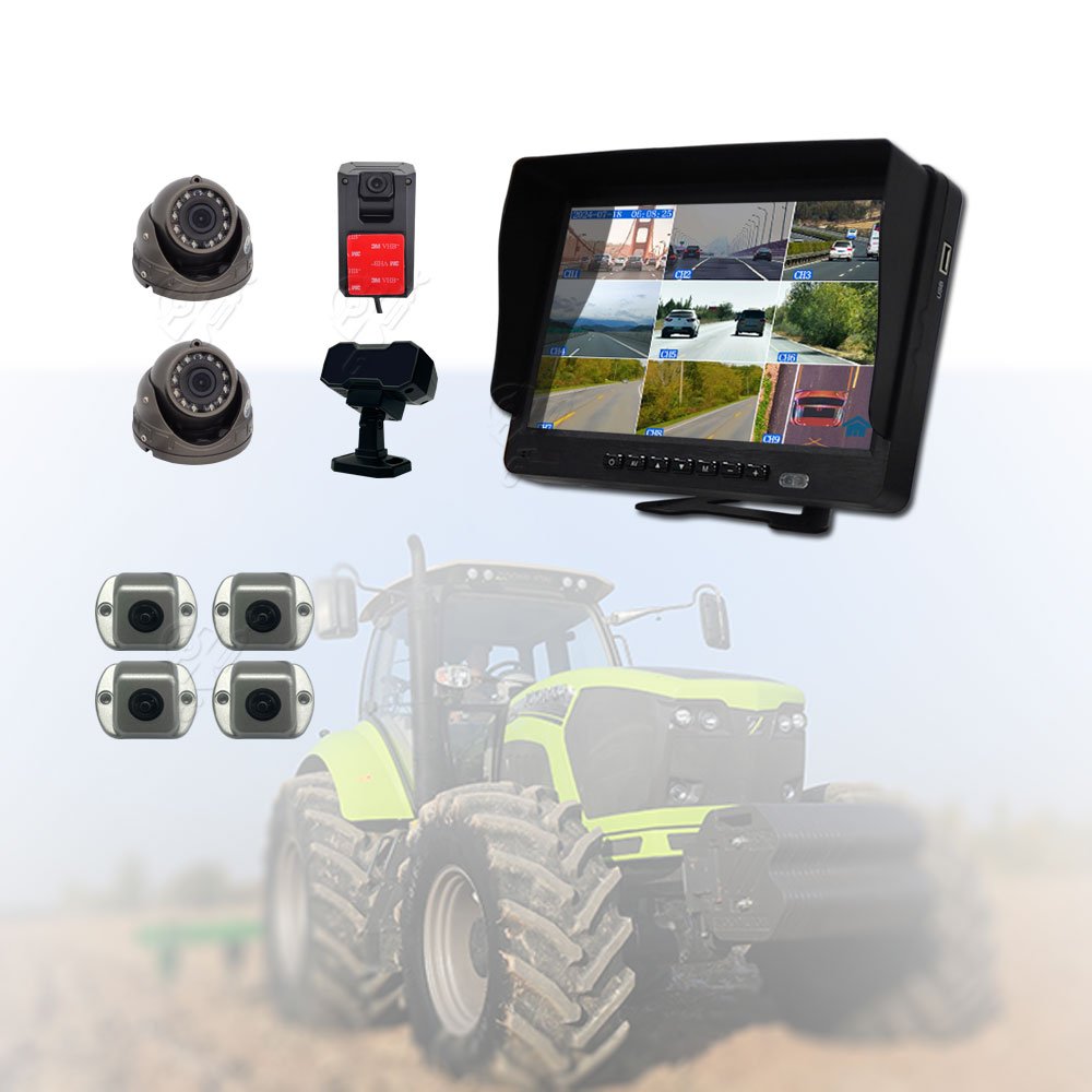 8 CH 1080p 360 Degree Camera Panoramic Recording System 4G Remote Real-time Video Surveillance DMS ADAS BSD Truck Bird View
