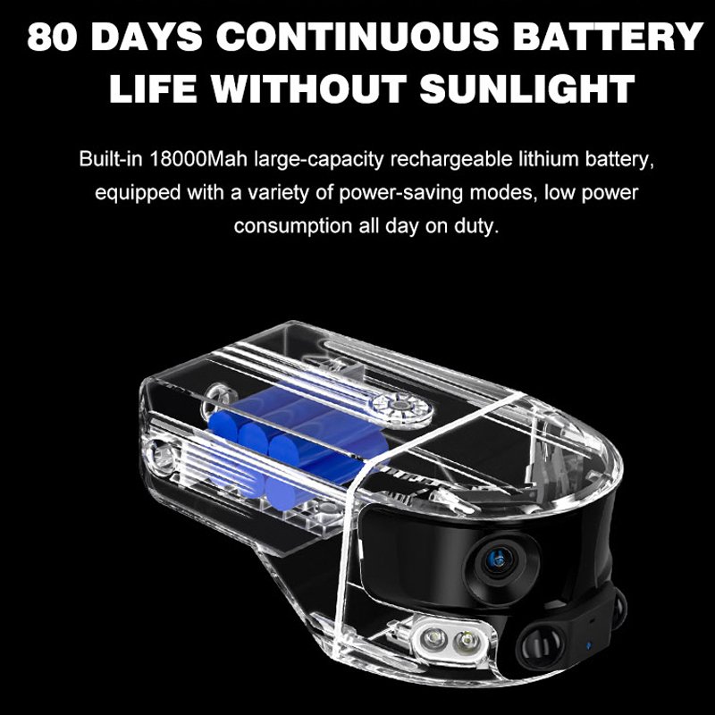 Surveillance Y6 Solar Bullet Camera Wireless Camera with for Outdoor Optical Zoom Solar 4g Camera Solar 4k Dual Lens 8MP Black