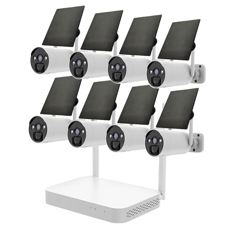 8ch Tuya Smart Wifi Wireless Security Camera System Cctv Security 1080p Bullet Cameras Nvr Kit for Home Outdoor White H.265 DVR