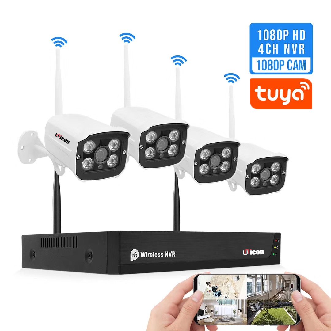 Tuya Smart Video Surveillance Kit Indoor Outdoor Wifi Kit IP P2P Long Distance 8CH Channel CCTV Camera System