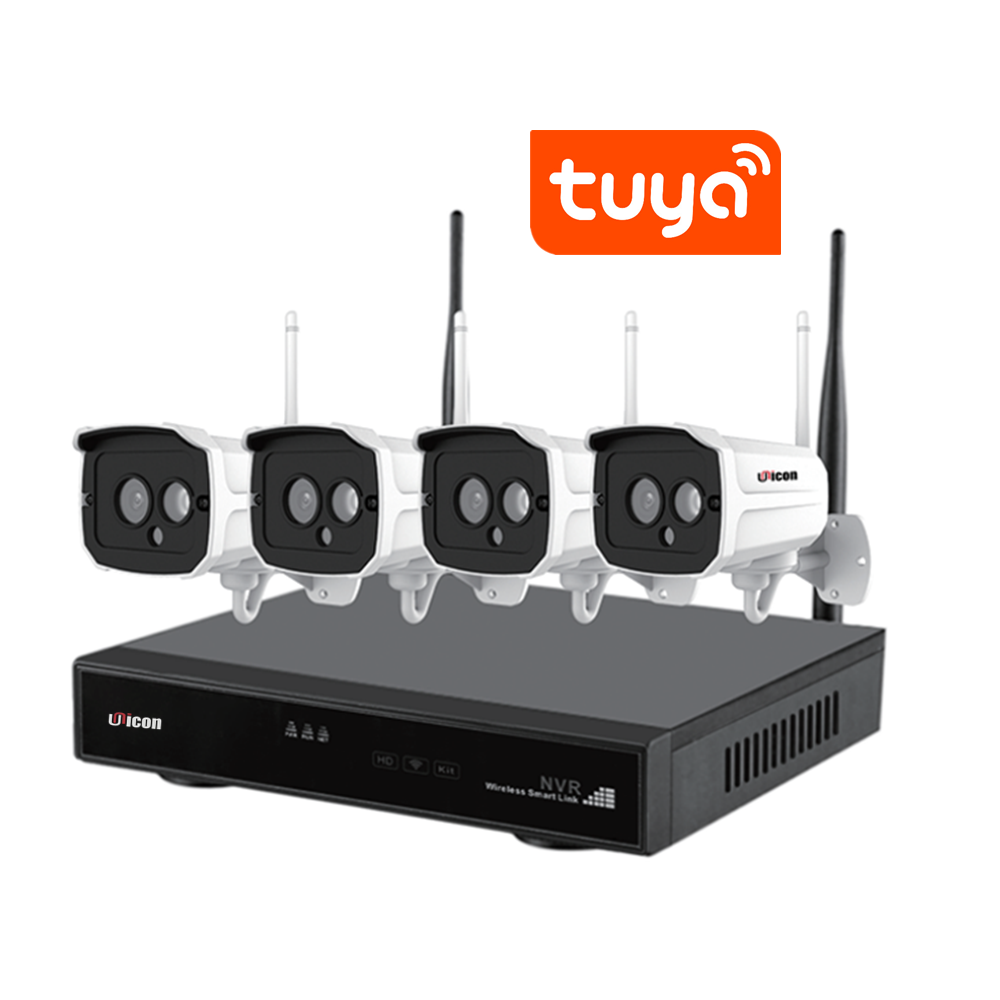 Tuya Smart Video Surveillance Kit Indoor Outdoor Wifi Kit IP P2P Long Distance 8CH Channel CCTV Camera System