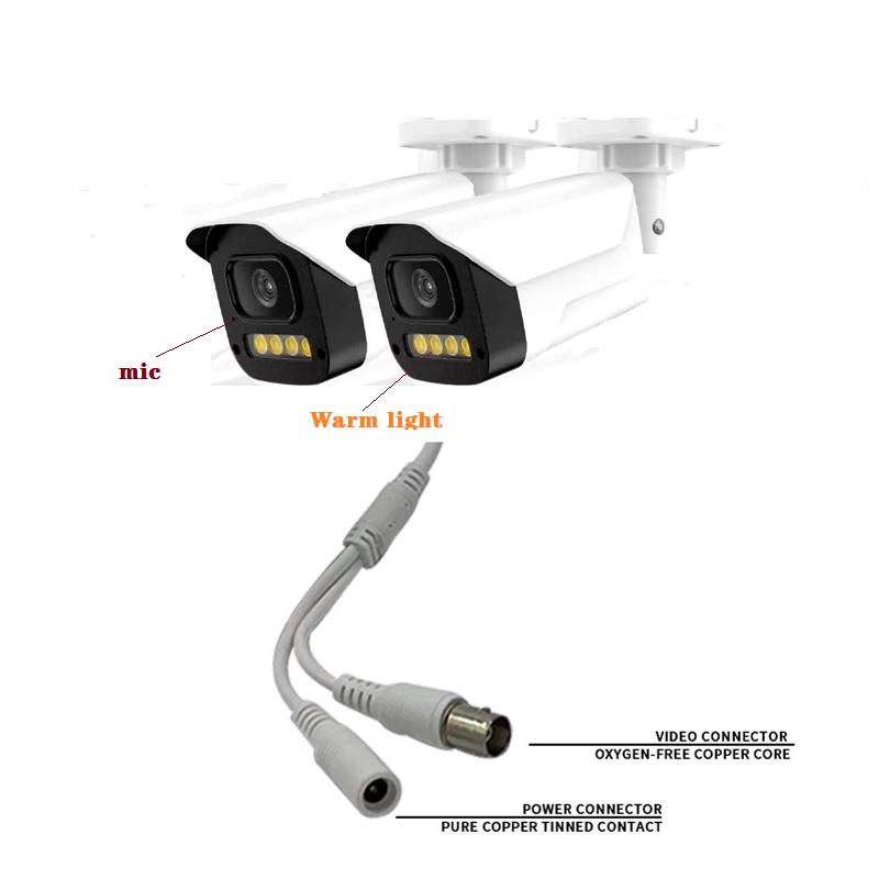 Outdoor 4ch 8ch Camera System Surveillance Kit Full Color Dome Bullet Waterproof Tseye Dvr Xvr View Home Cctv Security Camera 4k