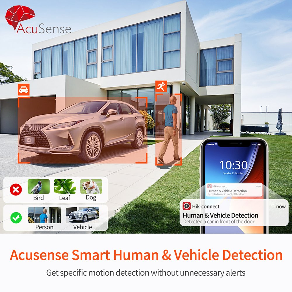 HIK-Conect app 5mp 4k 8mp 4ch 8ch 16 Channel HD AI Ip Poe Nvr Home Outdoor Security Camera Surveillance Cctv System Kit